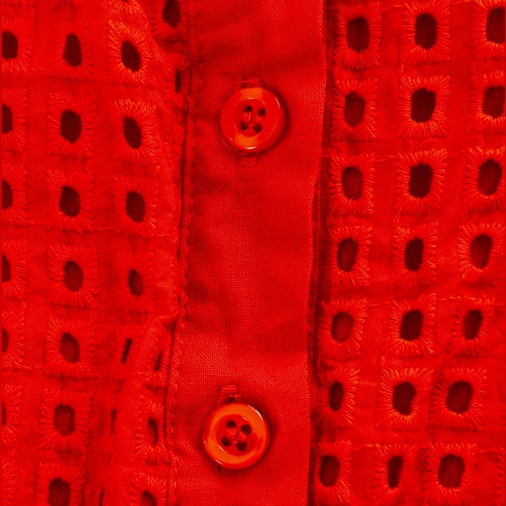 Melloday orange Eyelet Ruffle Hem dress Nordstrom - Picture 5 of 13